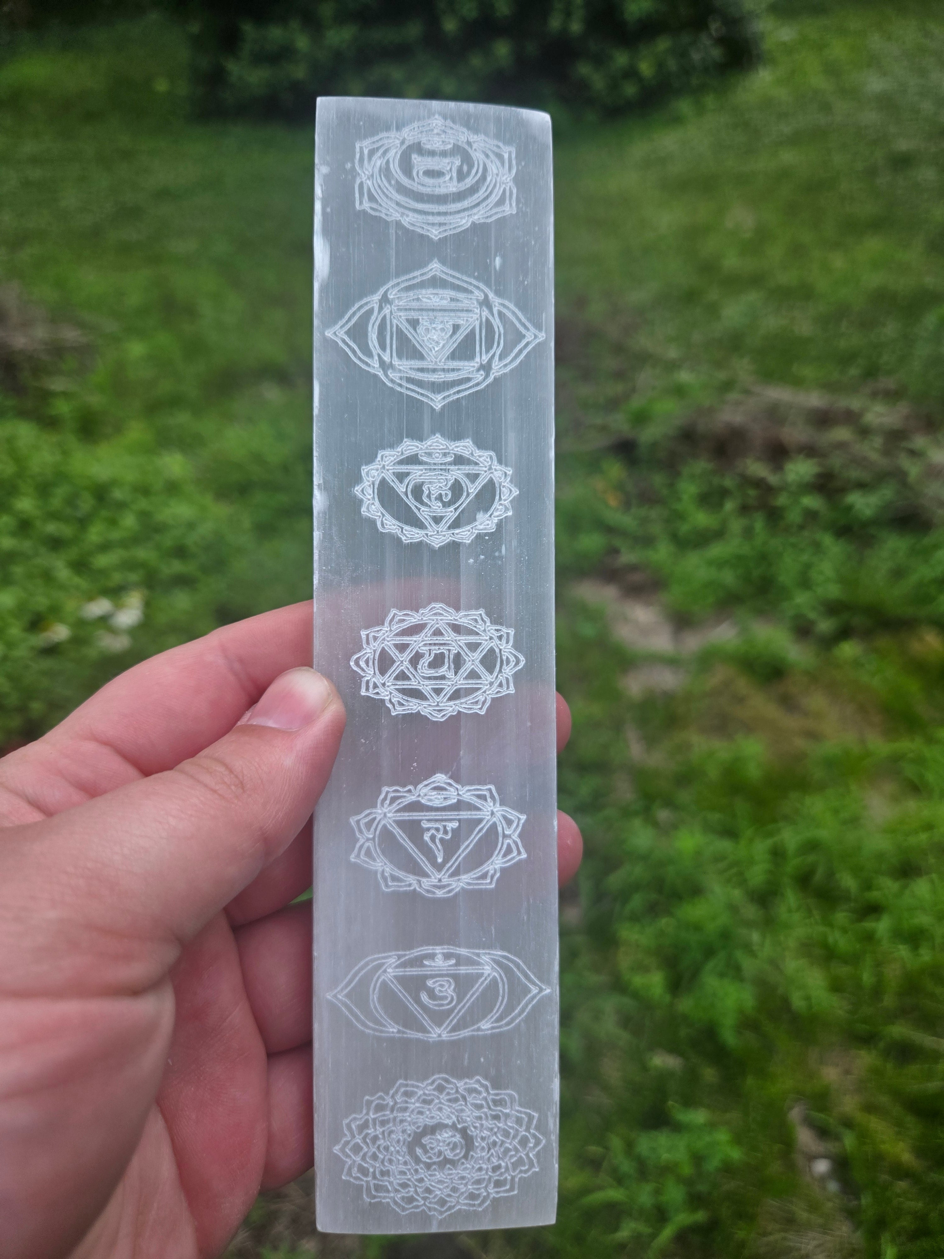 Selenite Chakra Ruler