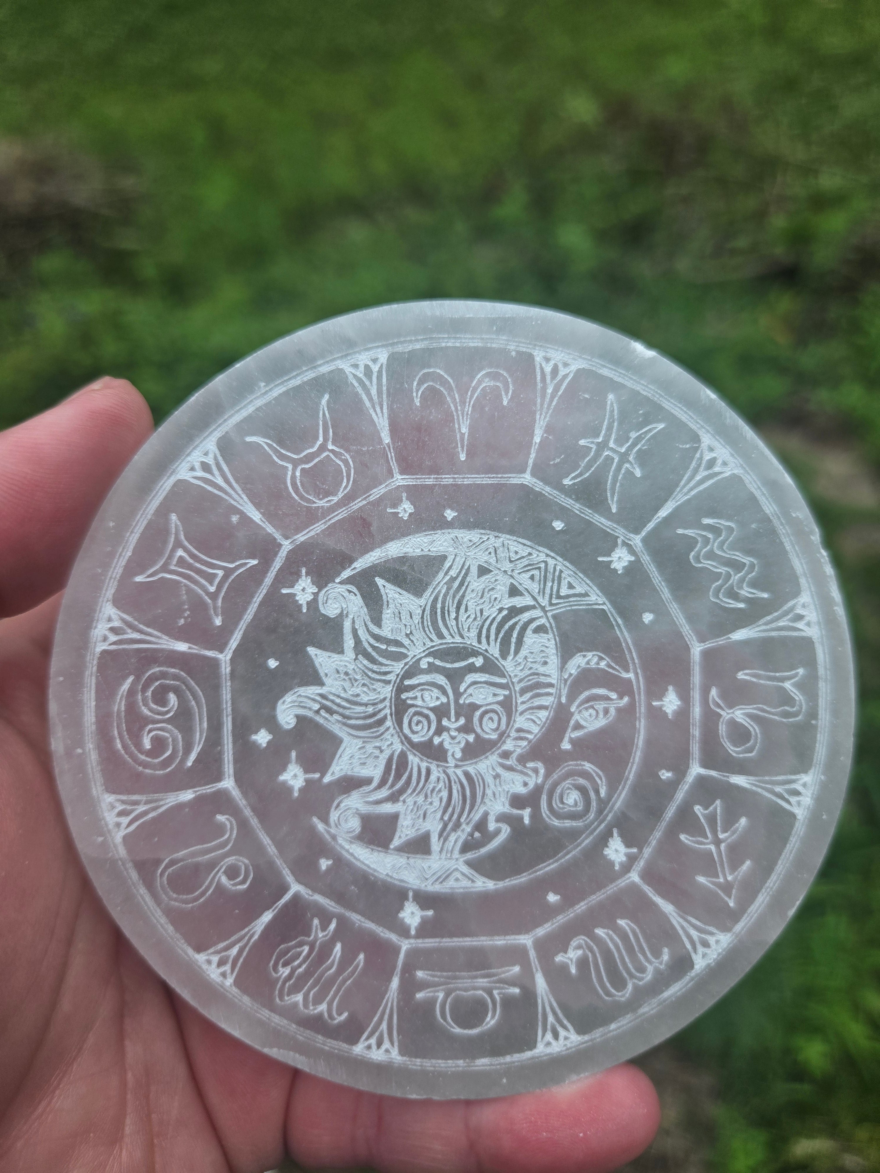 Large Zodiac Selenite Slab