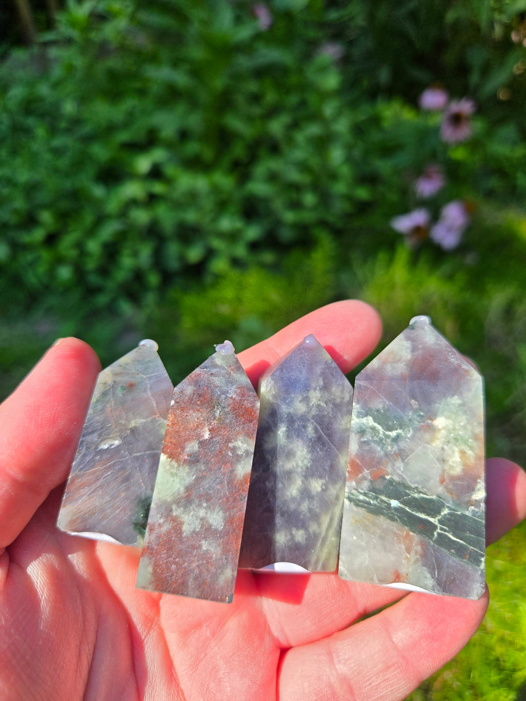 Iolite w/ Golden Sunstone Towers