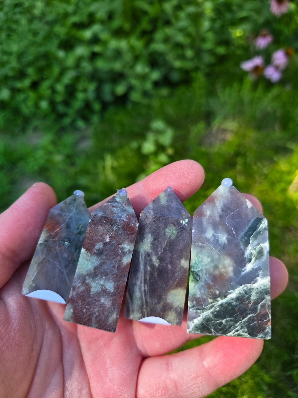 Iolite w/ Golden Sunstone Towers